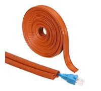 sourcing map Manicotto per la gestione dei cavi da 6,1 m, ID flessibile da 5/32 pollici, copertura isolante a scatto, protezione per sottostazione, reti elettriche ad alta tensione, rosso