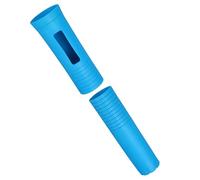 sourcing map Manicotto per microfono portatile senza fili, in gomma, in silicone, 3,5 x 13,5 cm, protezione per palcoscenico karaoke, blu