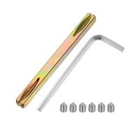 sourcing map Maniglia di ricambio per porta, lunga 100 mm, con viti esagonali e chiave, maniglie quadrate di ricambio per montaggio di mobili, progetti fai da te, oro