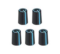 sourcing map Manopola di controllo del potenziometro in ABS per chitarra elettrica, amplificatori di potenza, stereo, tono del volume dei bassi a 270 gradi, manopola rotante da 6 mm, albero tipo D,