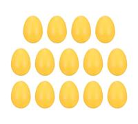 sourcing map Maracas - 14 scuotitori per uova, in plastica, strumenti a percussione a mano, per pittura fai da te, musica, apprendimento, feste di Pasqua, colore: giallo