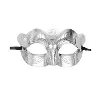 sourcing map Maschera in maschera, maschera per martedì grasso da uomo, mezza faccia, costume di Halloween, per feste in maschera, ballo di fine anno, compleanno, grasso, argento, stile jazz maschile