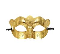 sourcing map Maschera in maschera, maschera per martedì grasso da uomo, mezza faccia, costume di Halloween per feste in maschera, ballo di fine anno, compleanno, grasso, stile jazz maschile dorato