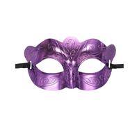 sourcing map Maschera in maschera, maschera per martedì grasso da uomo, mezza faccia, costume di Halloween per feste in maschera, ballo di fine anno, compleanno, grasso, viola, stile jazz maschile