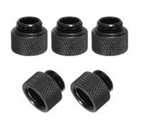 sourcing map Maschio a Femmina Extender Raccordo G1/4 x 10mm per PC Sistema di Raffreddamento Ad Acqua Nero 5pcs