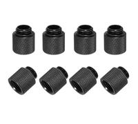 sourcing map Maschio a Femmina Extender Raccordo G1/4 x 15mm per PC Sistema di Raffreddamento Ad Acqua Nero 8pcs