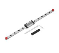 sourcing map MGN9H - Guida scorrevole lineare da 250 mm con blocco carrello scorrevole MGN9H, mini guida e chiave esagonale, guida al movimento lineare per mini macchina CNC per stampante 3D per