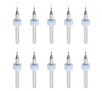 sourcing map Micro PCB Drill Bit Set, 1/8 "Shank 0.2mm Solid Carburo di tungsteno CNC Incisione Circuito di stampa Drill Bits Rotary Tool 10pcs