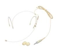 sourcing map Microfono auricolare con gancio per orecchio, set doppio over-ear da appendere, omnidirezionale, microfono a condensatore audio cablato con spina a vite femmina da 3,5 mm, cavo da 1,2 m