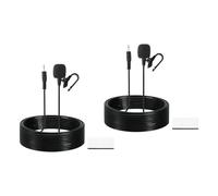 sourcing map Microfono stereo per auto, 2,5 mm, dritto a 2 poli, microfono esterno, ricambio con cavo da 3 m, per unità principale del veicolo, audio, stereo, GPS, DVD, confezione da 2