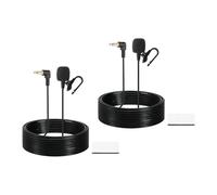 sourcing map Microfono stereo per auto, gomito da 3,5 mm, 2 poli, microfono esterno di ricambio con cavo da 3 m, per unità principale del veicolo, audio, stereo, GPS, DVD, confezione da 2