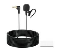 sourcing map Microfono stereo per auto, gomito da 3,5 mm a 2 poli, microfono esterno di ricambio con cavo da 3 m per unità principale del veicolo, ricevitore radio stereo GPS DVD