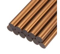 sourcing map Mini bastoncini di colla a caldo per pistola per colla, 11 mm x 100 mm, colore rosso bronzo, 12 pezzi