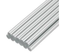sourcing map Mini bastoncini di colla a caldo per pistola per colla, 11 mm x 200 mm, argento metallizzato, 12 pezzi