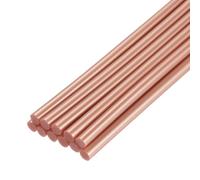 sourcing map Mini bastoncini di colla a caldo per pistola per colla, 7 mm x 200 mm, oro rosa, 12 pezzi