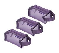 sourcing map Mini borsa a rete con cerniera in nylon, piccola borsa per trucco con cerniera, custodia per cosmetici, borse per auricolari, carte di credito, Viola