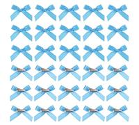 sourcing map Mini fermaglio per capelli con fiocco colorato, in raso, accessori per capelli per ragazze, donne, fidanzate (confezione da 50, blu)