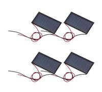 sourcing map Mini pannelli solari, 4 pezzi, 5 V, 0,225 W, 45 mA, piccoli pannelli solari policristallini con cavo per kit di materiali giocattolo elettrico fai da te caricabatterie