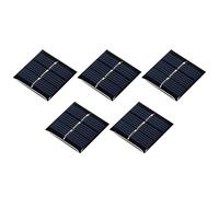 sourcing map Mini pannello solare cella 1,5 V 60 mA 0,09 W 30 mm x 30 mm per progetti di energia elettrica fai da te confezione da 5