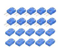 sourcing map Mini T Tipo Termocoppia Connettori Maschio Femmina Adattatore Spina Ad Alta Temperatura 220 ° C (408 °F) per Sonda Sensore Termocoppia Blu 10 Set