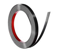 sourcing map Modanatura da parete in acciaio inossidabile, 10 m x 1,5 cm, striscia decorativa in metallo per soffitto, parete, piastrelle, bordo specchio, nero spazzolato