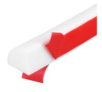 sourcing map Modanatura flessibile a un quarto di tondo, modanatura flessibile, in silicone biadesivo, barriera d'acqua per doccia per angolo pavimento, vasca, bianco