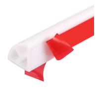 sourcing map Modanatura flessibile a un quarto di tondo, modanatura flessibile, in silicone, biadesivo, barriera d'acqua per doccia, per pavimenti, angoli, vasca, bianco