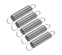 sourcing map - Molla a compressione da 8 mm, diametro 0,8 mm, lunghezza estesa 51 mm, lunghezza 30 mm, acciaio inossidabile 304, capacità di carico 1,3 kg, colore: argento, confezione da 5