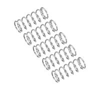 sourcing map Molla di compressione, 5 pezzi in acciaio inossidabile 304, diametro esterno 6 mm, dimensione del filo 0,6 mm, lunghezza libera 15 mm, tonalità argento
