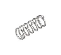 sourcing map molla di compressione, acciaio inossidabile 304, 12 mm OD, 1,6 mm, lunghezza compressa 16,5 mm, lunghezza libera 30 mm, capacità di carico 63,2 N, tonalità argento, 10 pezzi