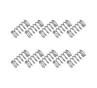 sourcing map Molla di compressione piccola, diametro esterno 4,5 mm, diametro del filo 0,5 mm, lunghezza libera 10 mm, in acciaio inox 304, molla di estensione per negozio, casa, riparazioni, progetti
