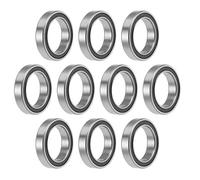 sourcing map MR1319-2RS - Cuscinetti a sfera profondi, 13 mm x 19 mm x 4 mm, in acciaio cromato P0 (ABEC1), 10 pezzi