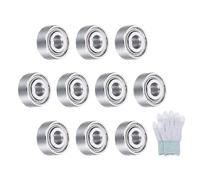 sourcing map MR62ZZ Cuscinetti a sfera a scanalatura profonda per rulli, 2 mm x 6 mm x 2,5 mm, cuscinetti di tenuta con guanti in fibra, cuscinetti sigillati in metallo doppio cuscinetto in acciaio