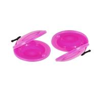 sourcing map Nacchere in plastica, 2 pezzi, strumento musicale, piatti ritmici, strumenti a percussione per adulti e principianti, colore rosa