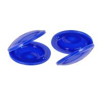 sourcing map Nacchere in plastica, 2 pezzi, strumento musicale, piatti ritmici, strumenti a percussione per adulti e principianti, colore blu