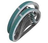 sourcing map Nastri abrasivi da 25 mm x 762 mm, 20 pezzi, grana 40/60/80/120, con zirconia, per lavorazione del legno, lucidatura dei metalli, affilacoltelli