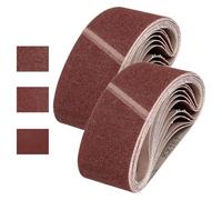 sourcing map Nastri abrasivi in ossido di alluminio, 100 mm x 610 mm, 30 pezzi, grana 60/100/400, per lavorazione del legno, lucidatura dei metalli, affilacoltelli