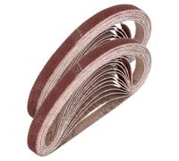 sourcing map Nastri abrasivi in ossido di alluminio, 13 mm x 457 mm, 50 pezzi, grana 80, per affilacoltelli, lavorazione del legno, lucidatura dei metalli