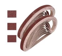 sourcing map Nastri abrasivi in ossido di alluminio, 13 mm x 457 mm, 60 pezzi, grana 40/80/180, per lavorazione del legno, lucidatura dei metalli, affilacoltelli