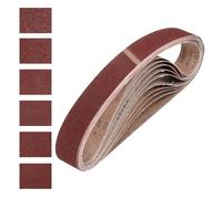 sourcing map Nastri abrasivi in ossido di alluminio, 25 mm x 1067 mm, 18 pezzi, grana 60/80/120/180/240/400 per levigatrice a nastro abrasivo per lavorazione del legno, lucidatura dei metalli