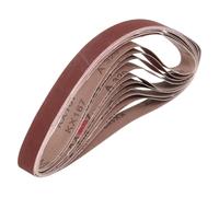 sourcing map Nastri abrasivi in ossido di alluminio, 38 mm x 762 mm, 10 pezzi, grana 320, per lavorazione del legno, lucidatura dei metalli, affilacoltelli
