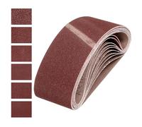 sourcing map Nastri abrasivi in ossido di alluminio, 76 mm x 533 mm, 18 pezzi, grana 40/80/120/180/240/400 per levigatrice a nastro abrasivo per lavorazione del legno, lucidatura dei metalli