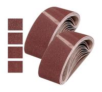 sourcing map Nastri abrasivi in ossido di alluminio, 76 mm x 533 mm, 24 pezzi, grana 40/60/80/120, per lavorazione del legno, lucidatura dei metalli, affilacoltelli