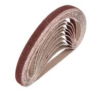 sourcing map Nastri abrasivi in ossido di alluminio grana 36, 20 mm x 457 mm, 10 pezzi, per lavorazione del legno, lucidatura dei metalli, affilacoltelli