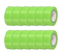 sourcing map Nastro adesivo per segnaletica, 12 pezzi, in plastica, non adesivo, 3,5 cm x 250 m, per la caccia agli alberi, per aree pericolose, nastro verde