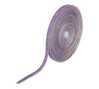 sourcing map Nastro autoadesivo con strass di cristallo, rotolo da 2,7 m, 2 file di nastro con strass per fai da te, artigianato, abbigliamento da sposa, decorazione unghie, viola
