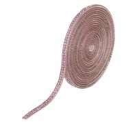 sourcing map Nastro autoadesivo con strass di cristallo, rotolo da 2,7 m, 2 file di nastro con strass per fai da te, artigianato, abbigliamento da sposa, decorazione unghie, rosa chiaro