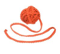 sourcing map Nastro con pon pon, larghezza 1,3 cm, colore arancione e rosso, con frange, per lavori fai da te, tende, vestiti, cuscini, decorazioni per la casa
