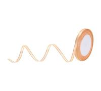 sourcing map Nastro di raso largo 1/4 di pollice 23 m con bordi dorati, nastro in tessuto gros grain per confezioni regalo, bouquet da sposa, oro champagne