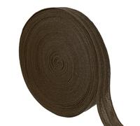 sourcing map Nastro elastico pieghevole da 9,1 m, largo 3,8 cm, bordo ripiegato, fettuccia elastica per capelli, fasce per capelli, fai da te, cintura, pantaloni, vestiti, caffè